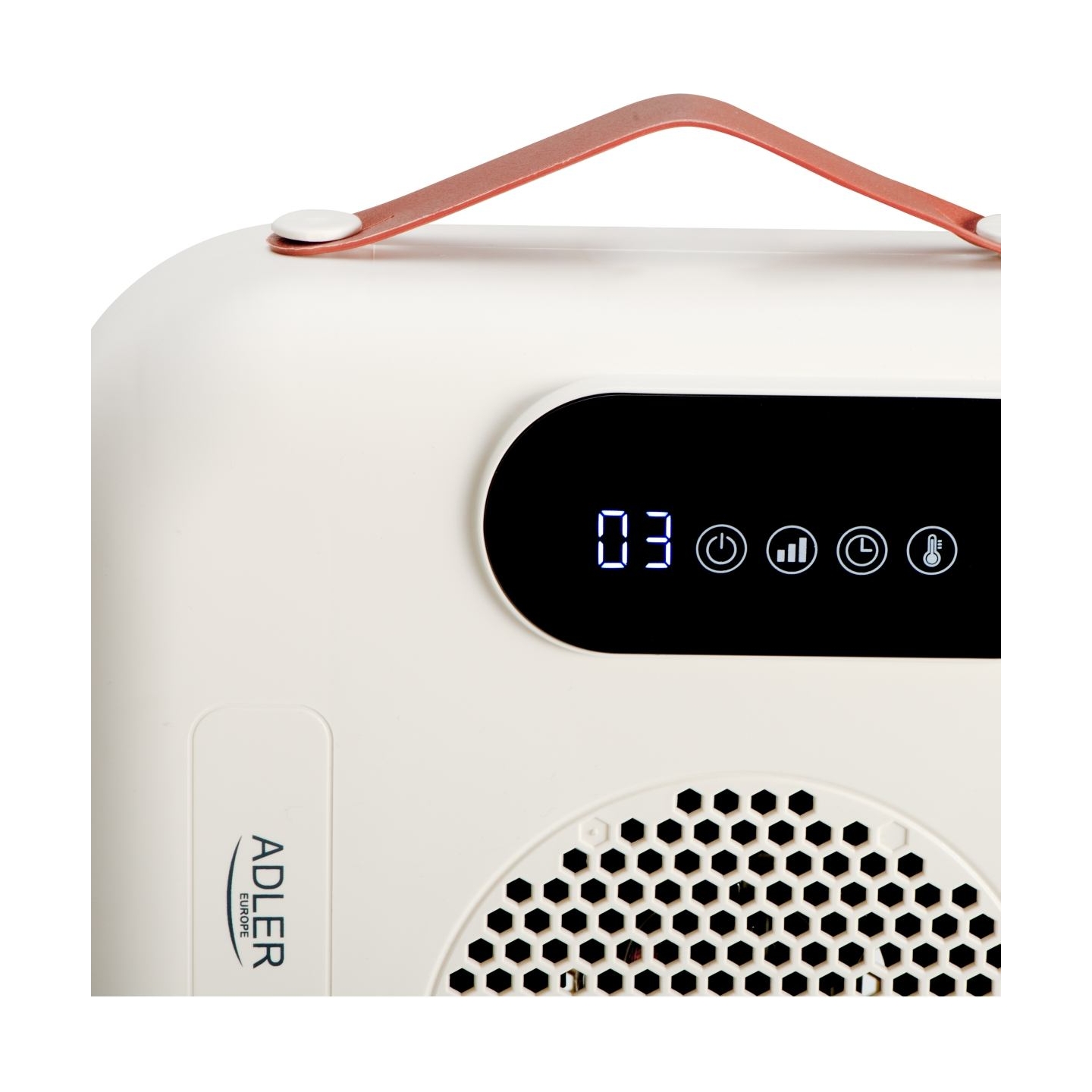 Adler LED Fan Heater with Remote Control | AD 7756 | Fan heater | 2000 W | Beige | IPX0