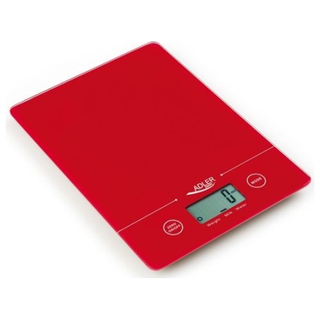 Adler | Kitchen scales | AD 3138 | Maximum weight (capacity) 5 kg | Graduation 1 g | Red