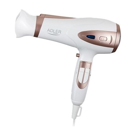Adler | Hair Dryer | AD 2248 | 2400 W | Number of temperature settings 3 | Ionic function | Diffuser nozzle | White