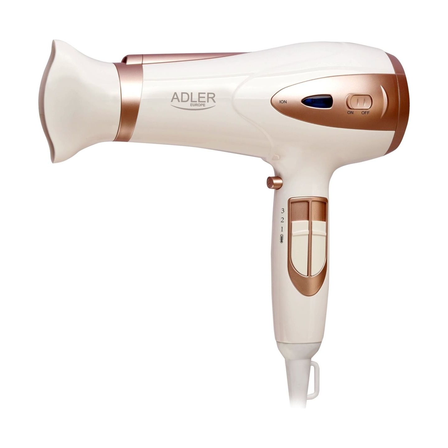 Adler | Hair Dryer | AD 2248 | 2400 W | Number of temperature settings 3 | Ionic function | Diffuser nozzle | White
