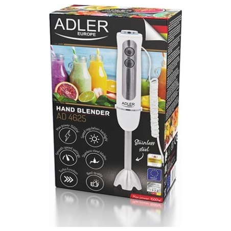 Adler | Hand blender | AD 4625w | Hand Blender | 1500 W | Number of speeds 5 | Turbo mode | White