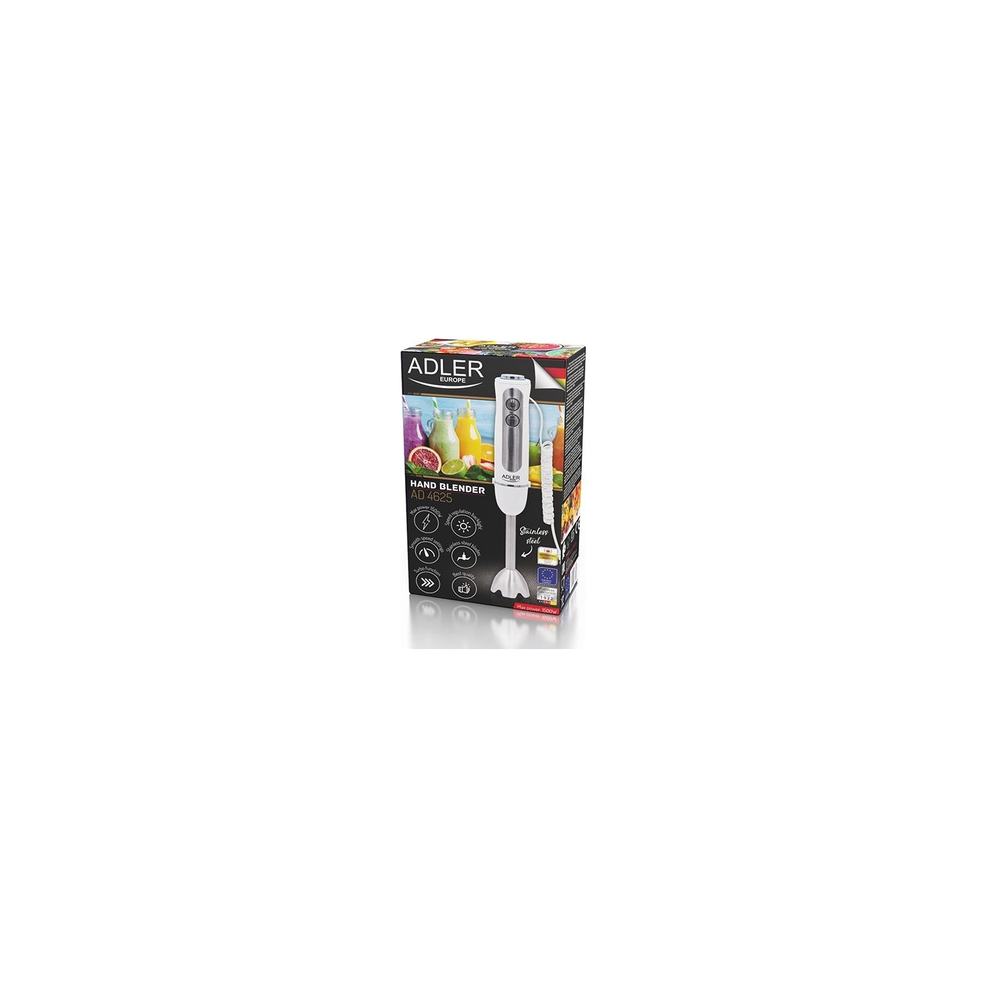 Adler | Hand blender | AD 4625w | Hand Blender | 1500 W | Number of speeds 5 | Turbo mode | White