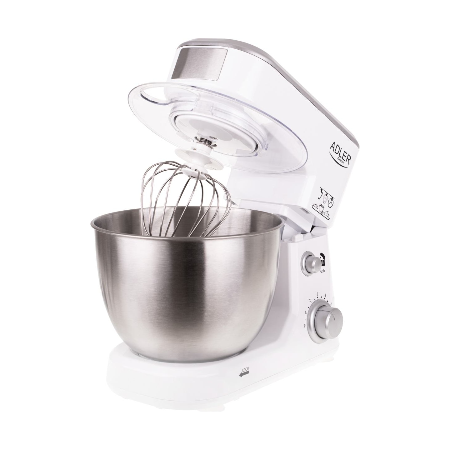 Adler | AD 4216 | 1000 W | Number of speeds 6 | Bowl capacity 4 L | White