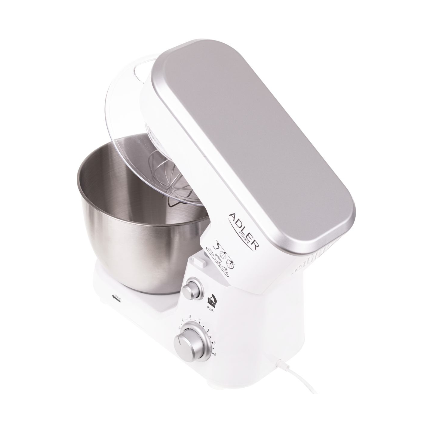 Adler | AD 4216 | 1000 W | Number of speeds 6 | Bowl capacity 4 L | White