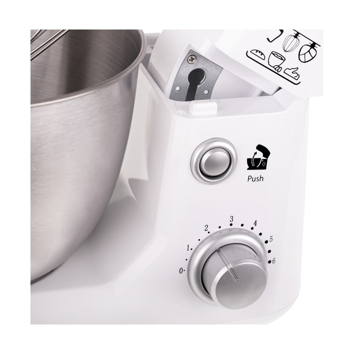 Adler | AD 4216 | 1000 W | Number of speeds 6 | Bowl capacity 4 L | White