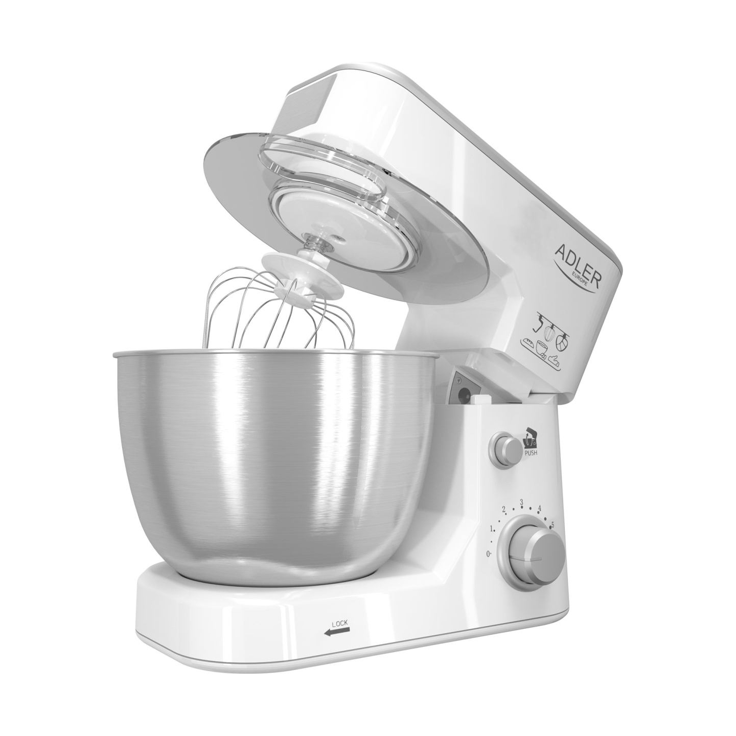 Adler | AD 4216 | 1000 W | Number of speeds 6 | Bowl capacity 4 L | White