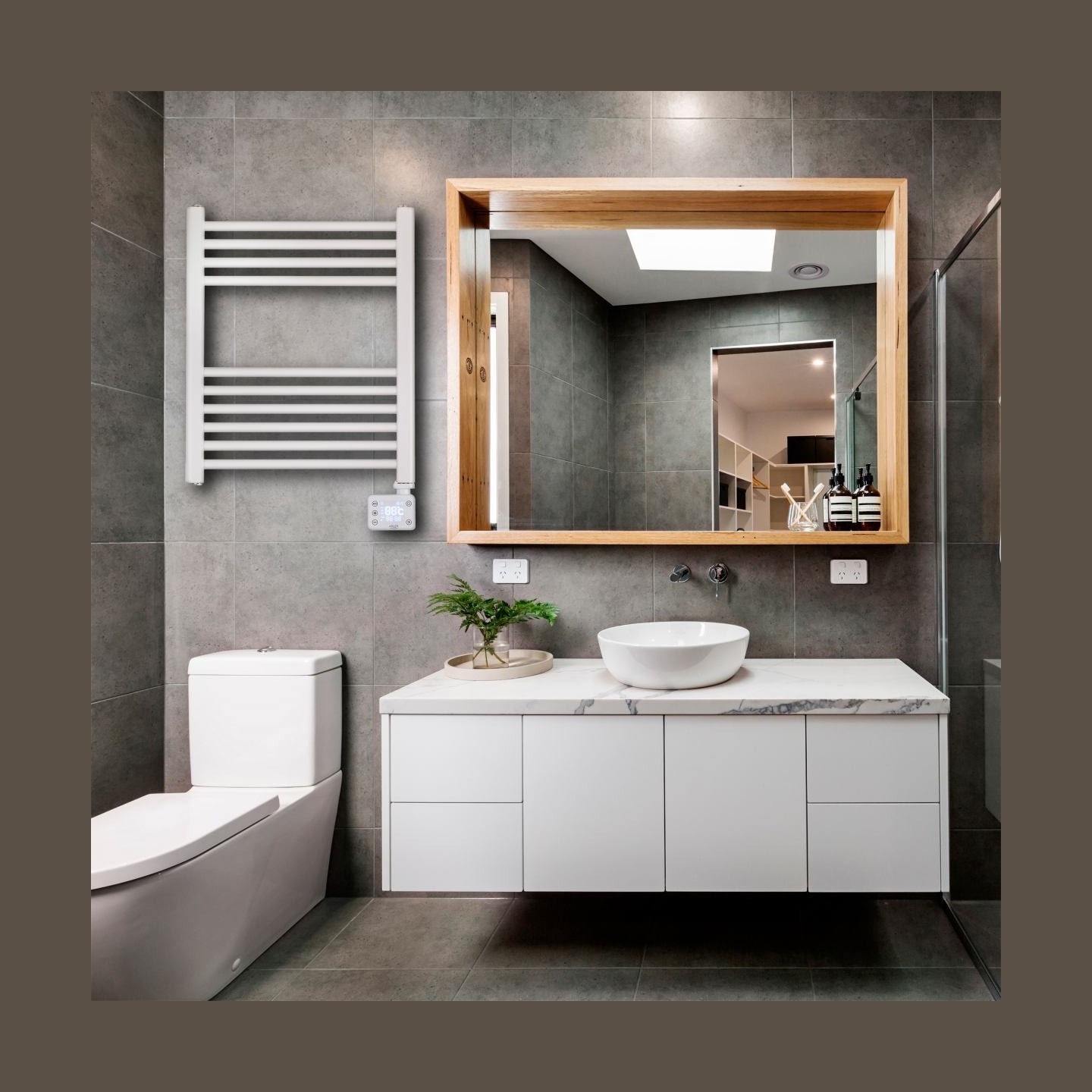 Adler LED Electric Bathroom Radiator | AD 7823 | Radiator | 400 W | White | IP24