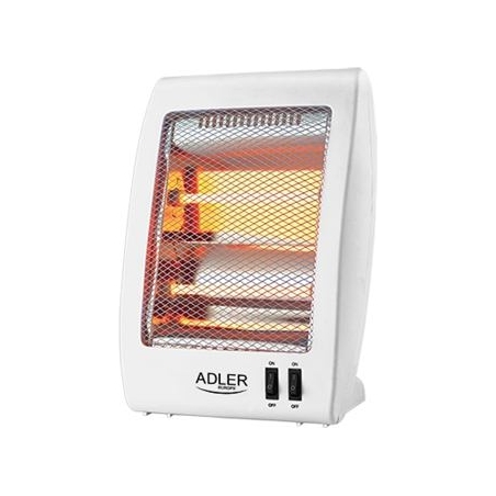 Adler | Heater | AD 7709 | Halogen Heater | 800 W | Number of power levels 2 | White