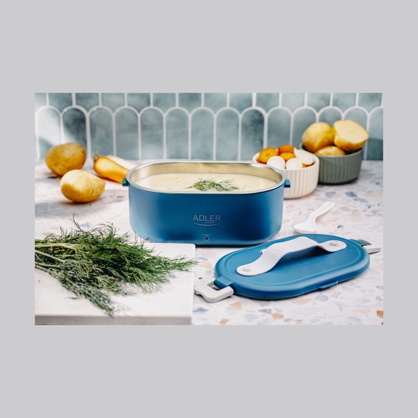 Adler Electric Lunch Box | AD 4505 | Material Plastic | Blue