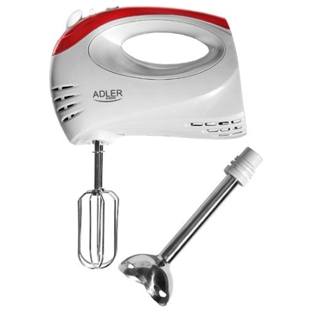 Adler | Mixer | AD 4212 | Hand Mixer | 300 W | Number of speeds 5 | Turbo mode | White