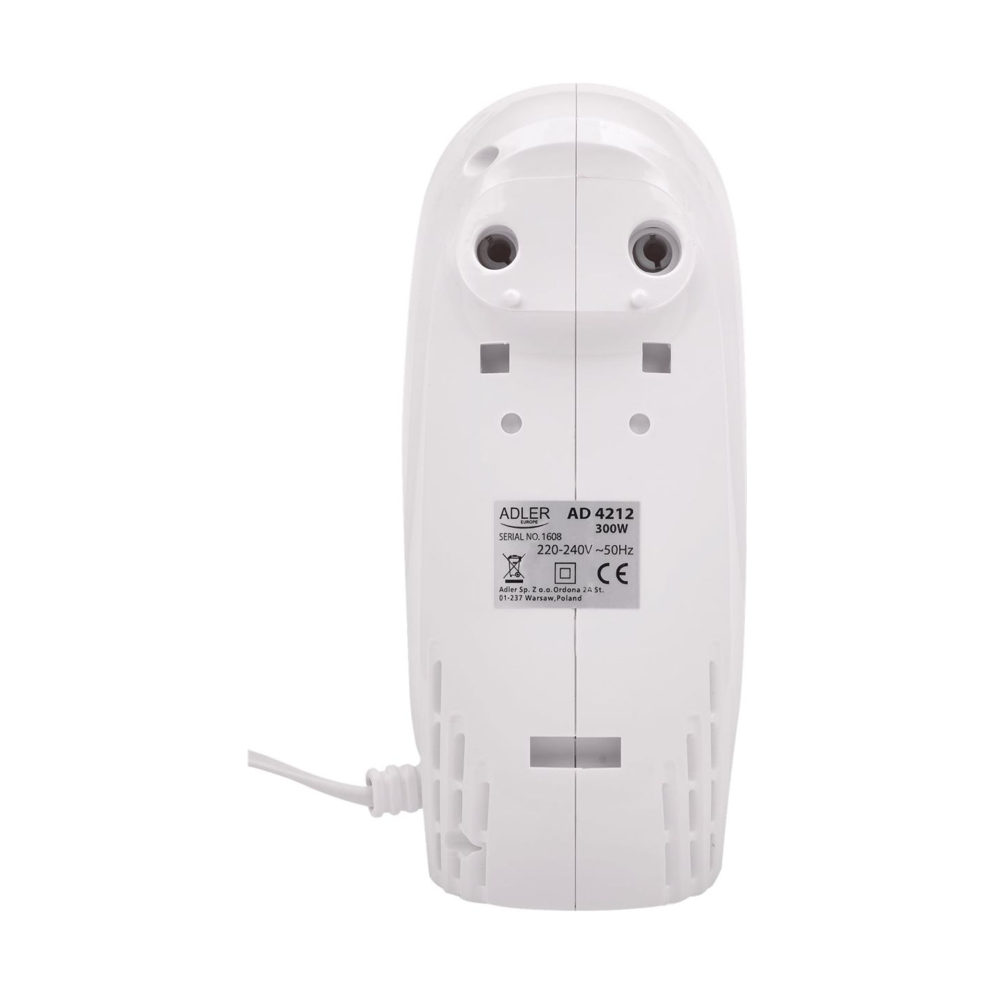 Adler | Mixer | AD 4212 | Hand Mixer | 300 W | Number of speeds 5 | Turbo mode | White