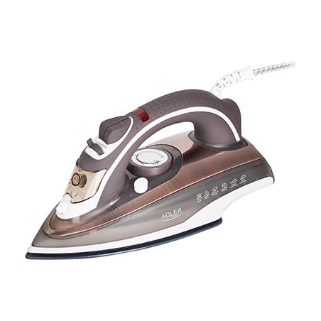 Adler | Iron | AD 5030 | Steam Iron | 3000 W | Water tank capacity 310 ml | Continuous steam 20 g/min | Brown