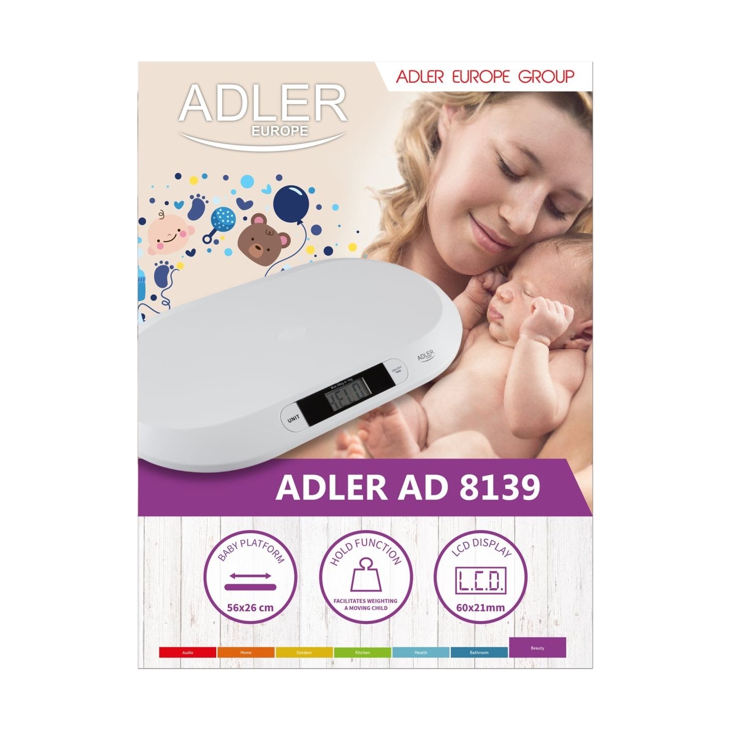 Adler | Adler AD 8139 | Maximum weight (capacity) 20 kg | Accuracy 10 g | White