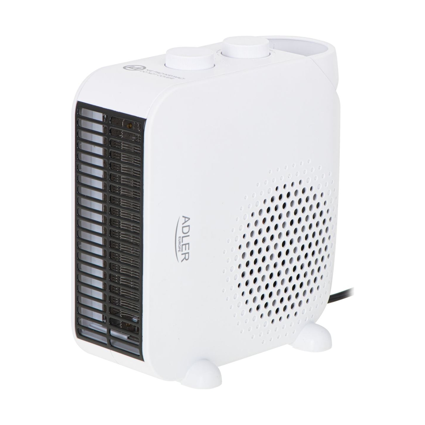Adler | Heater | AD 7725w | Fan heater | 2000 W | Number of power levels 2 | White | N/A