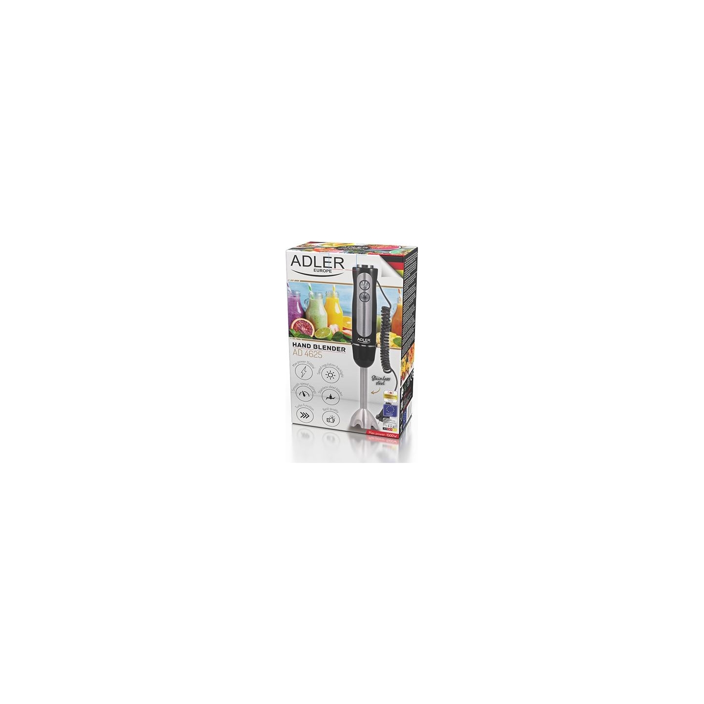 Adler | Hand blender | AD 4625b | Hand Blender | 850 W | Number of speeds 5 | Turbo mode | Black