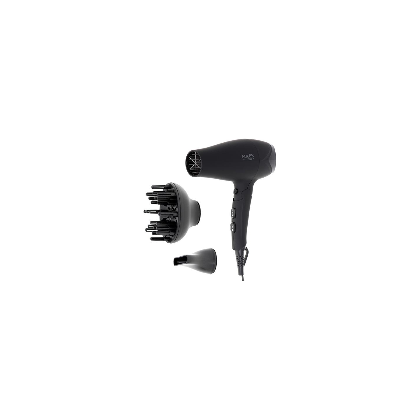 Adler | Hair dryer | AD 2267 | 2100 W | Number of temperature settings 3 | Diffuser nozzle | Black