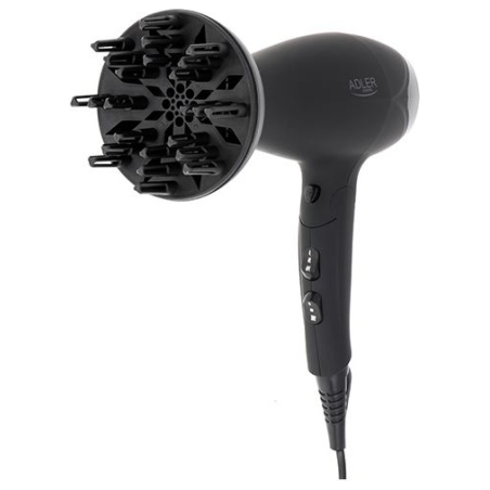 Adler | Hair dryer | AD 2267 | 2100 W | Number of temperature settings 3 | Diffuser nozzle | Black