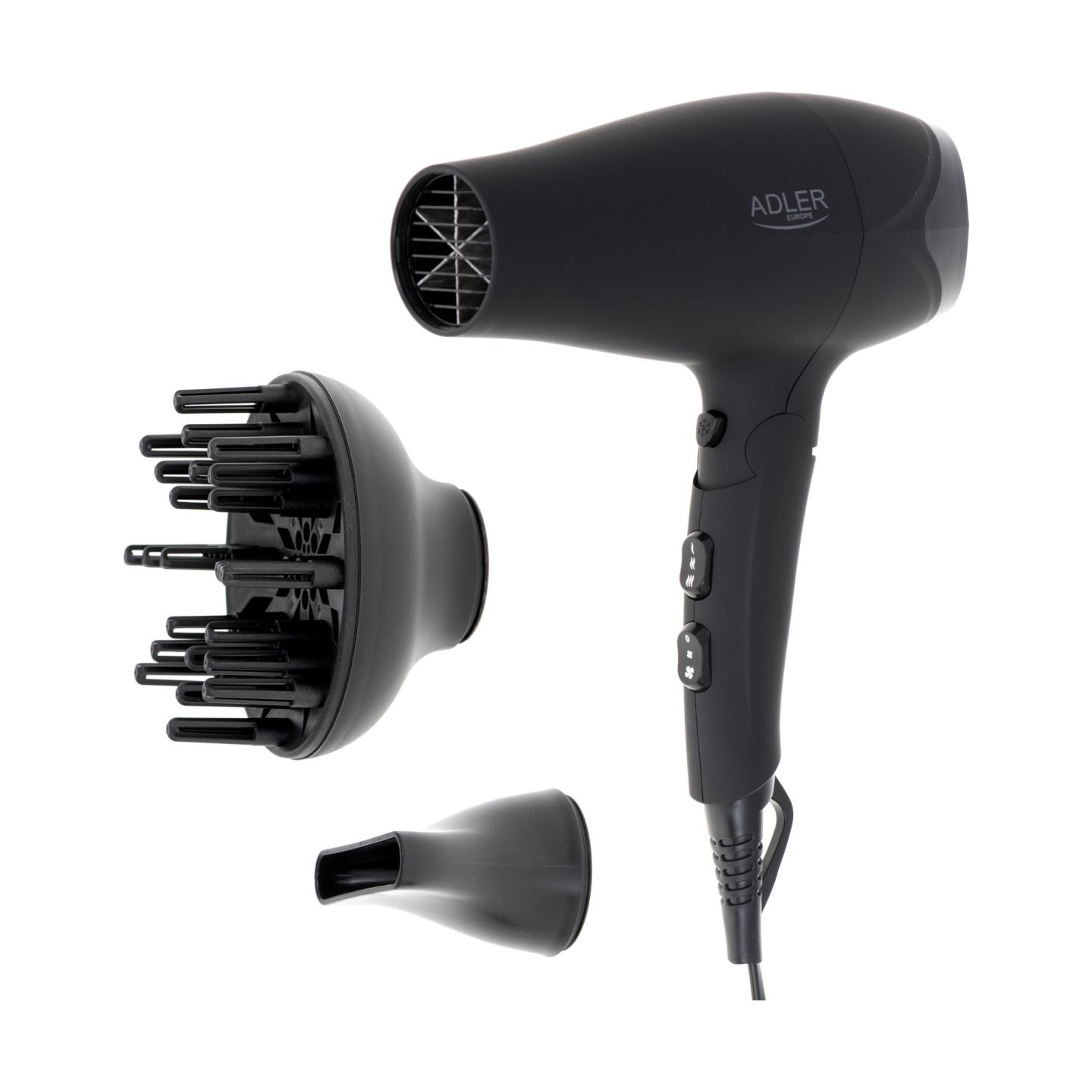 Adler | Hair dryer | AD 2267 | 2100 W | Number of temperature settings 3 | Diffuser nozzle | Black
