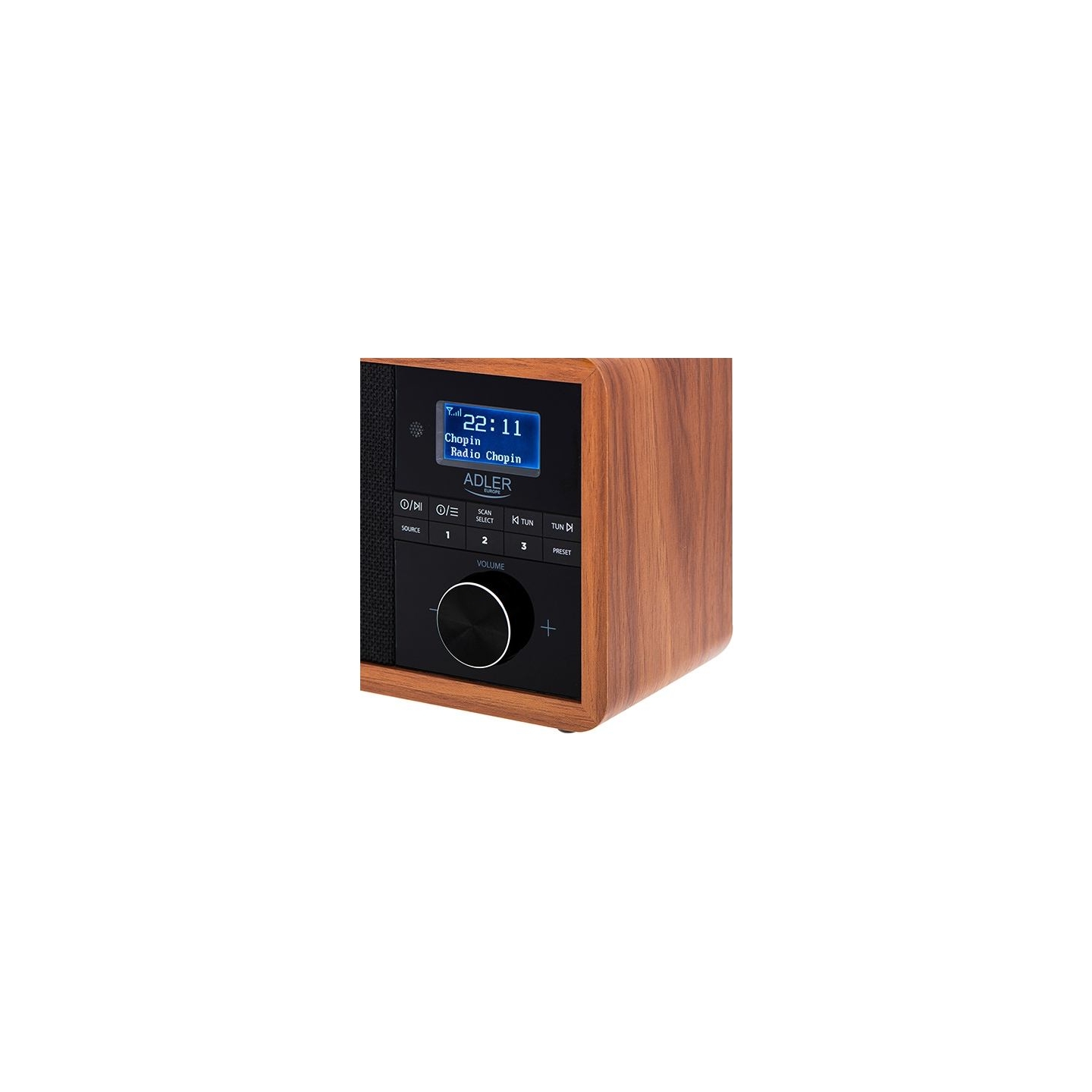 Adler | Radio DAB+ Bluetooth | AD 1184 | Alarm function | Black/Brown