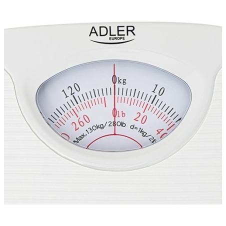 Adler | Mechanical bathroom scale | AD 8151w | Maximum weight (capacity) 130 kg | Accuracy 1000 g | White