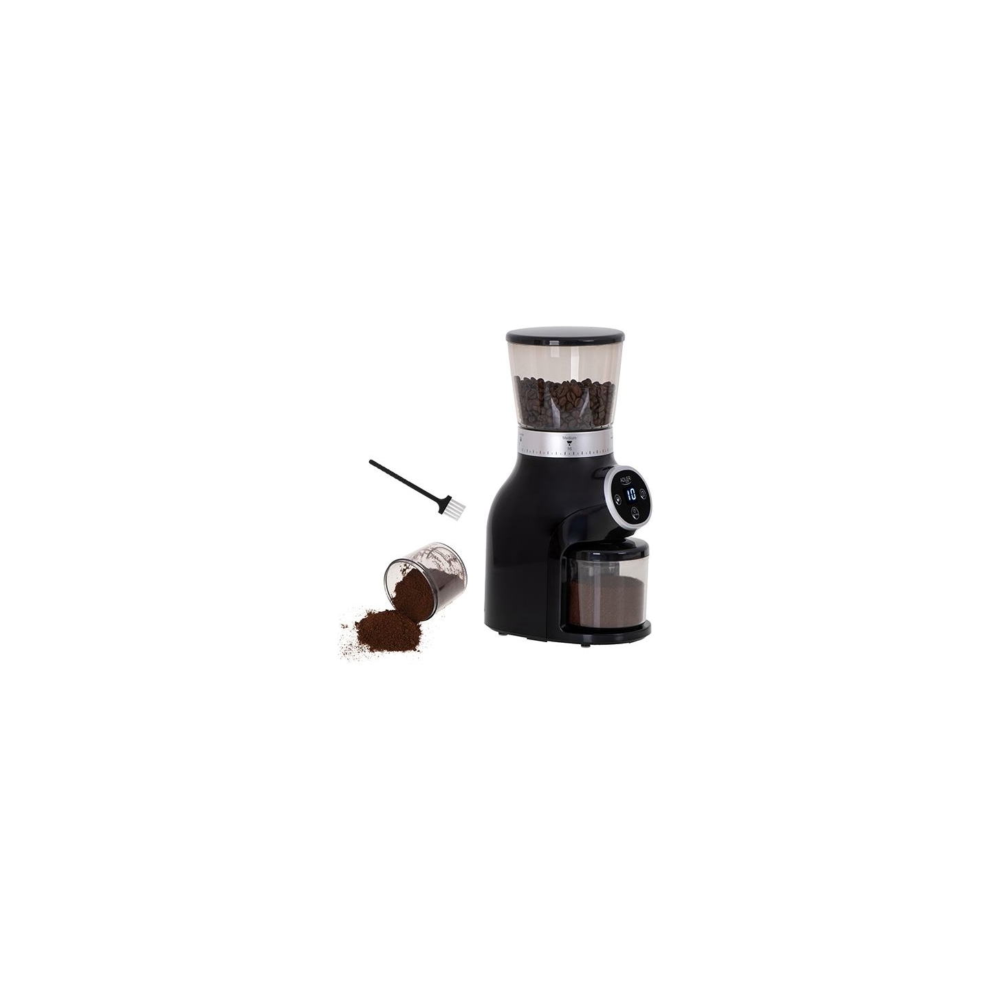 Adler | Coffee Grinder | AD 4450 Burr | 300 W | Coffee beans capacity 300 g | Number of cups 1-10 pc(s) | Black