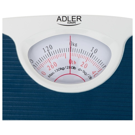 Adler | Mechanical bathroom scale | AD 8151b | Maximum weight (capacity) 130 kg | Accuracy 1000 g | Blue/White