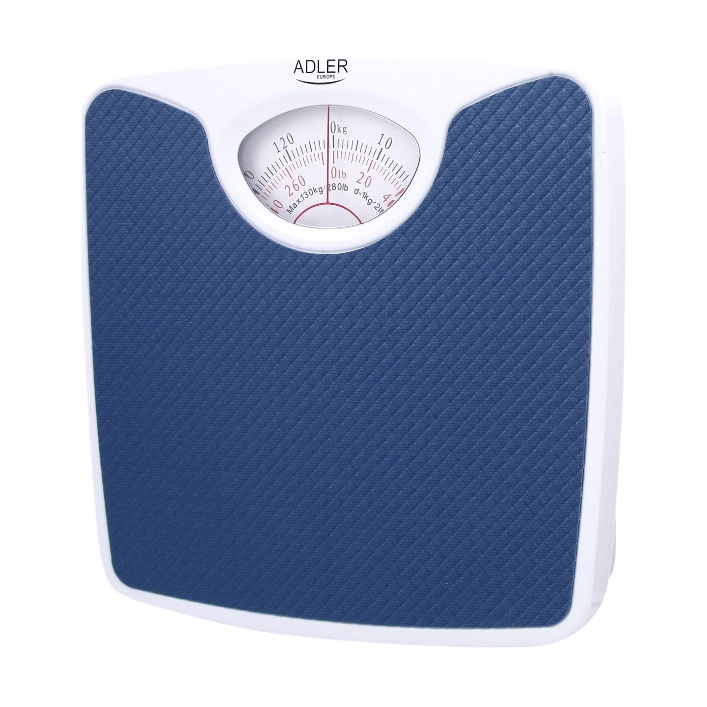 Adler | Mechanical bathroom scale | AD 8151b | Maximum weight (capacity) 130 kg | Accuracy 1000 g | Blue/White