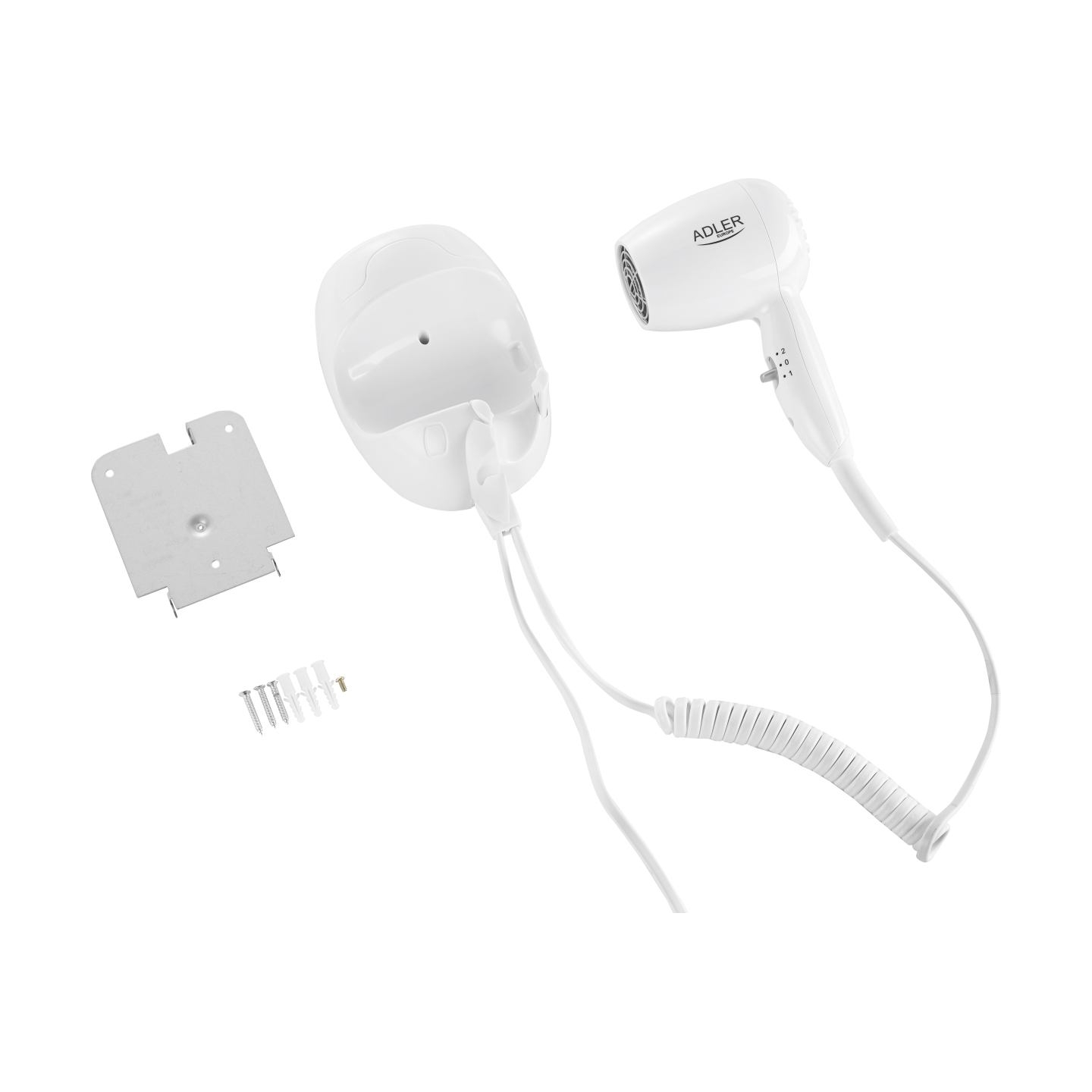 Adler | Hair dryer for hotel and swimming pool | AD 2252 | 1600 W | Number of temperature settings 2 | White