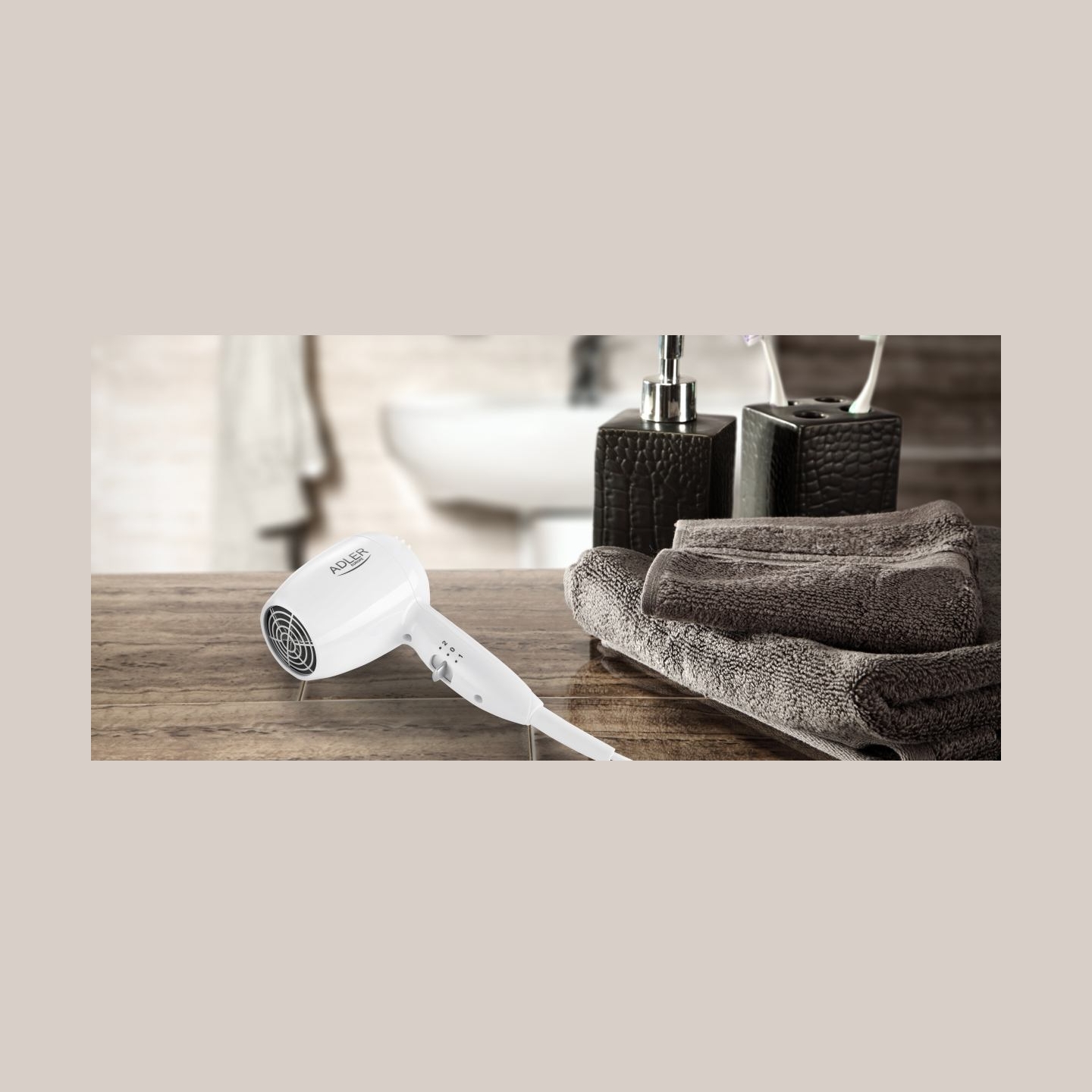 Adler | Hair dryer for hotel and swimming pool | AD 2252 | 1600 W | Number of temperature settings 2 | White