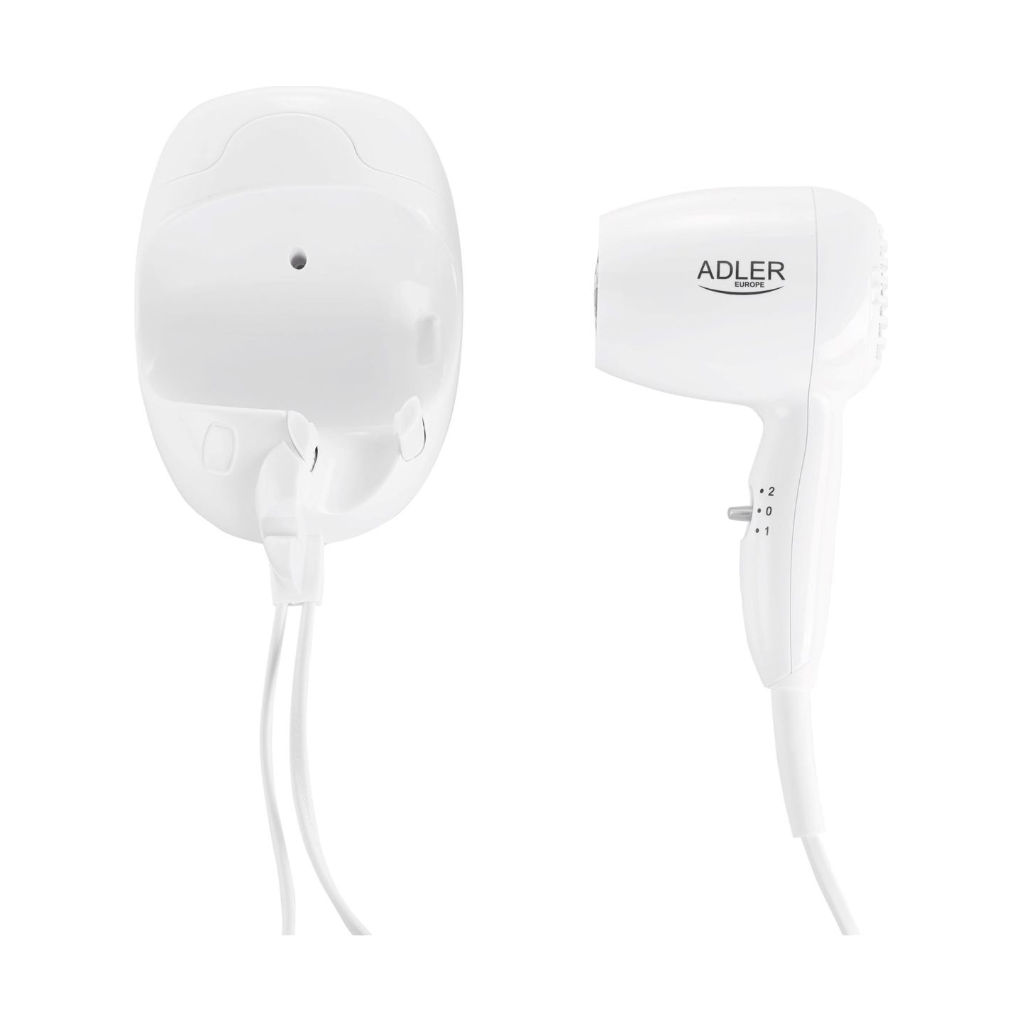 Adler | Hair dryer for hotel and swimming pool | AD 2252 | 1600 W | Number of temperature settings 2 | White