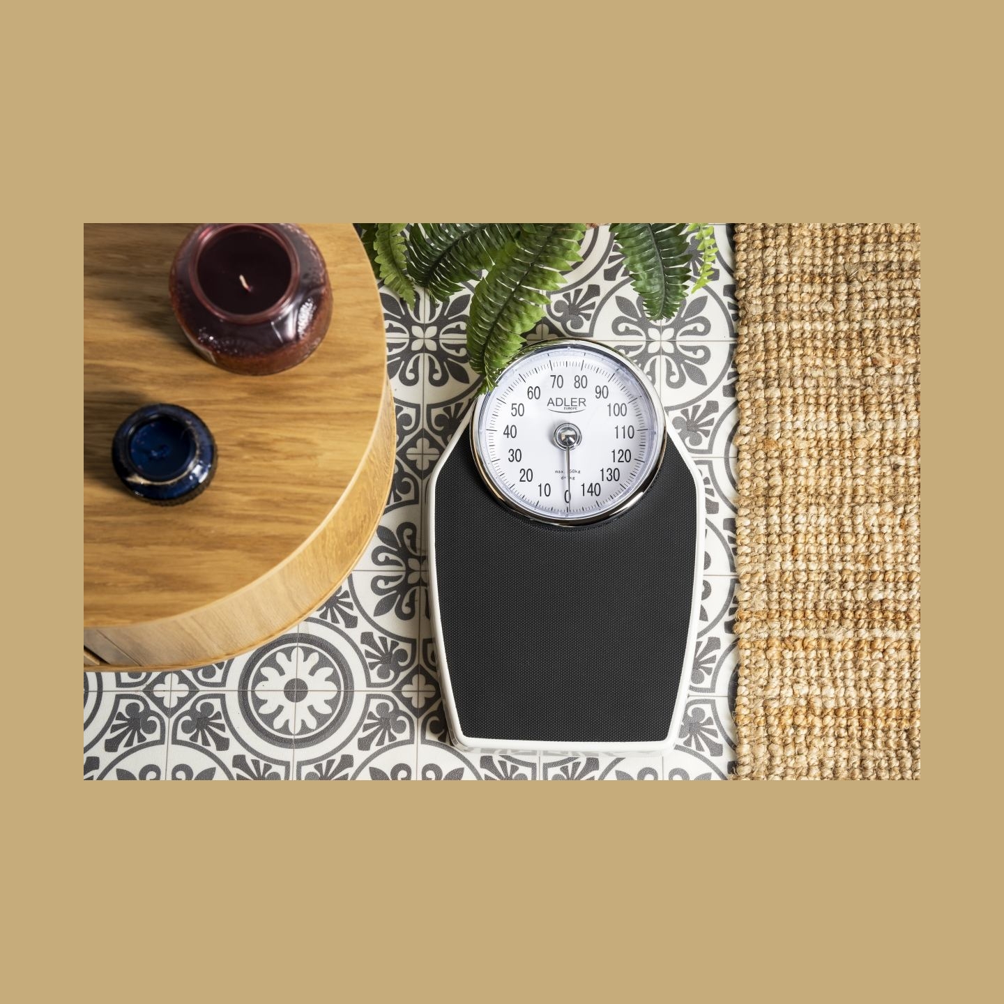 Adler | Mechanical Bathroom Scale | AD 8177 | Maximum weight (capacity) 150 kg | Accuracy 1000 g | Black