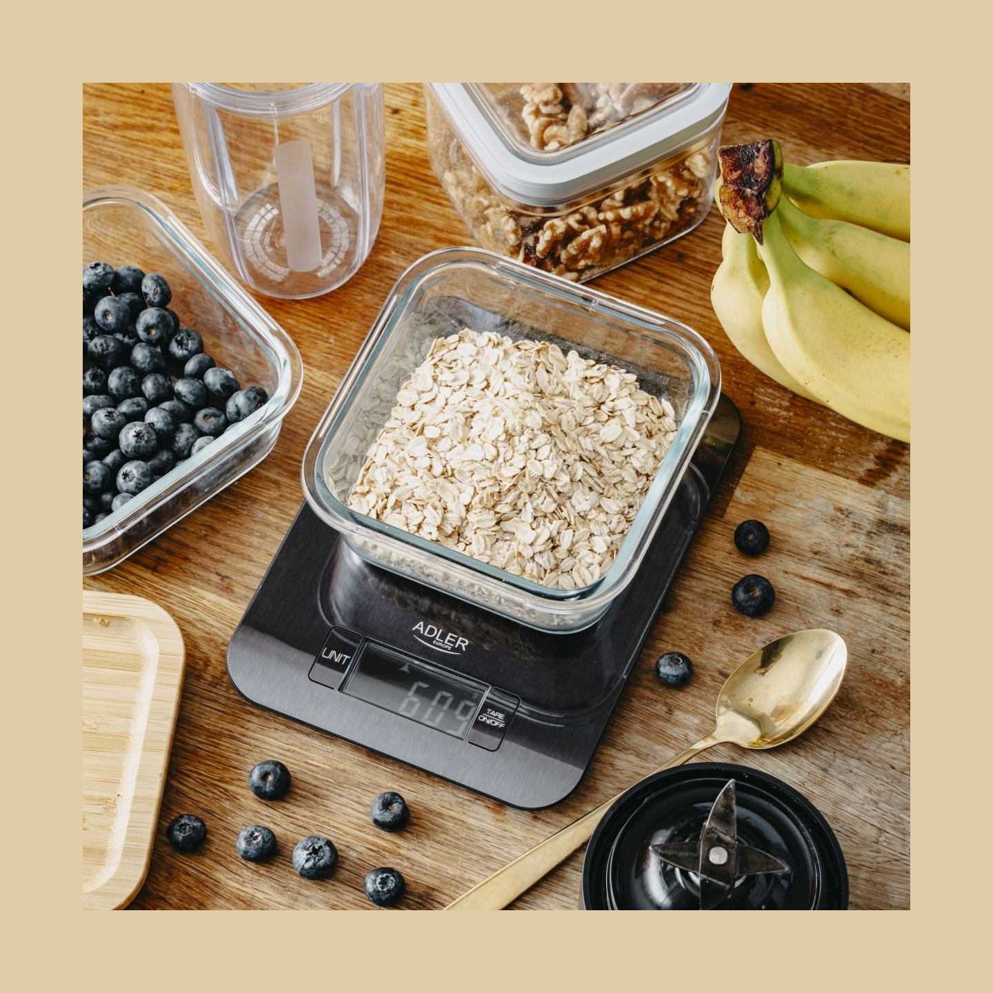Adler Kitchen Scale | AD 3183b | Graduation 1 g | Black