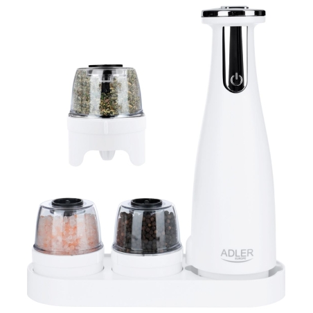 Adler | Electric Salt and pepper grinder | AD 4449w | Housing material ABS plastic | 7 W | Lithium | Matte White