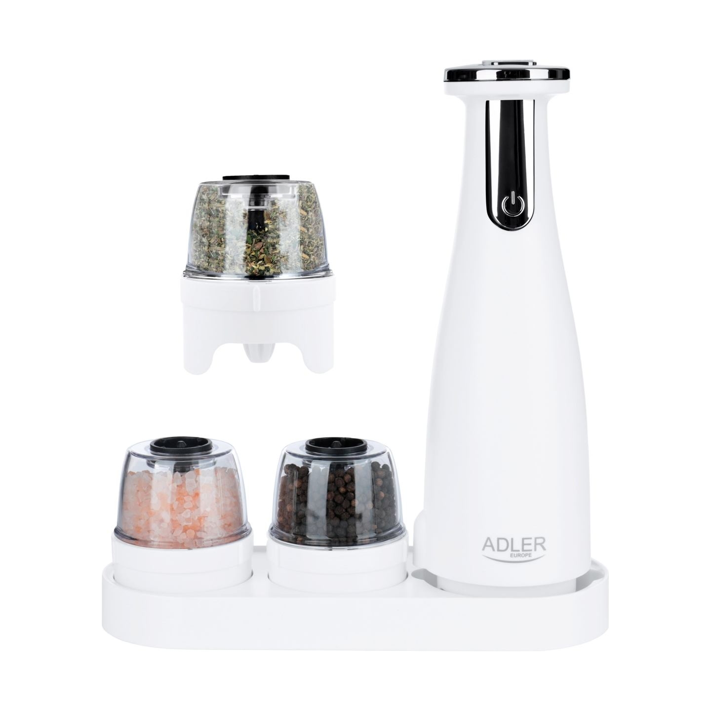 Adler | Electric Salt and pepper grinder | AD 4449w | Housing material ABS plastic | 7 W | Lithium | Matte White
