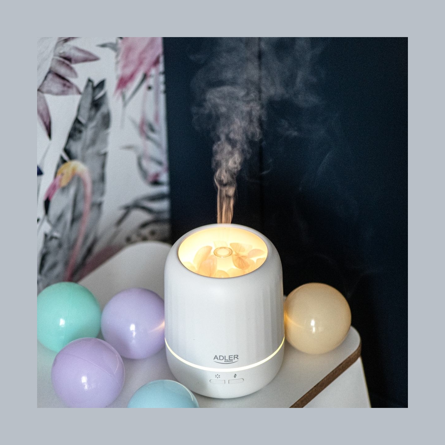 Adler | Ultrasonic aroma diffuser 3in1 | AD 7968 | Ultrasonic | Suitable for rooms up to 25 m² | White