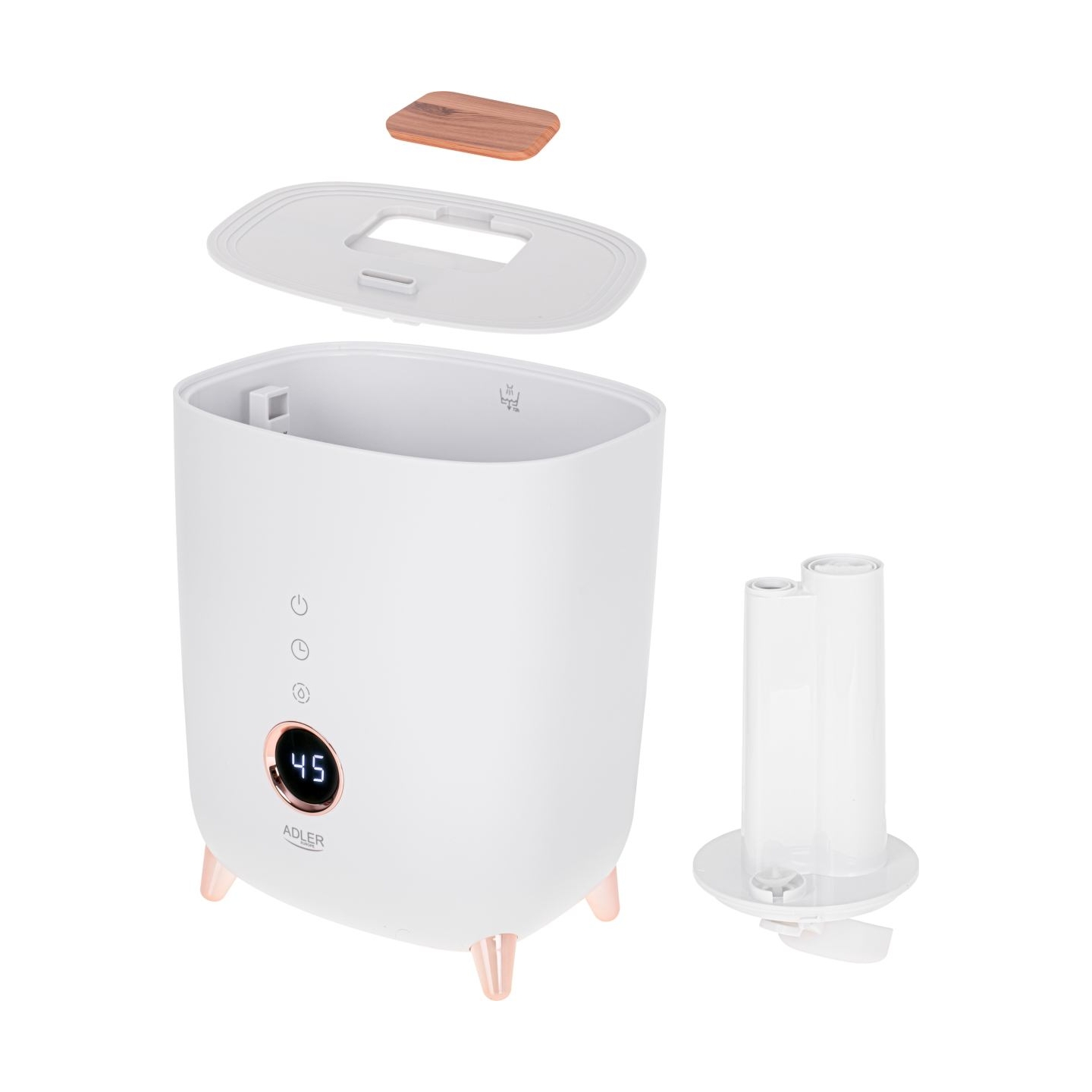 Adler | AD 7972 | Humidifier | 23 W | Water tank capacity 4 L | Suitable for rooms up to 35 m² | Ultrasonic | Humidification cap