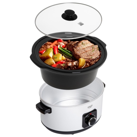 Adler | Slow Cooker | AD 6413w | 290 W | 5.8 L | Number of programs 3 | White