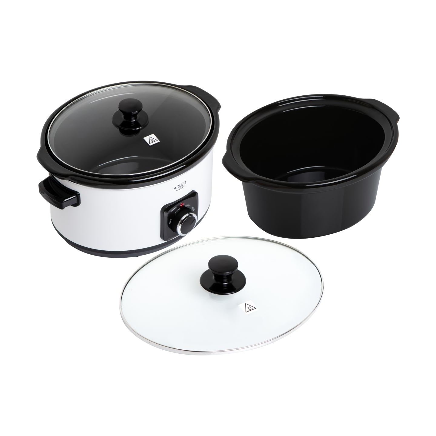 Adler | Slow Cooker | AD 6413w | 290 W | 5.8 L | Number of programs 3 | White