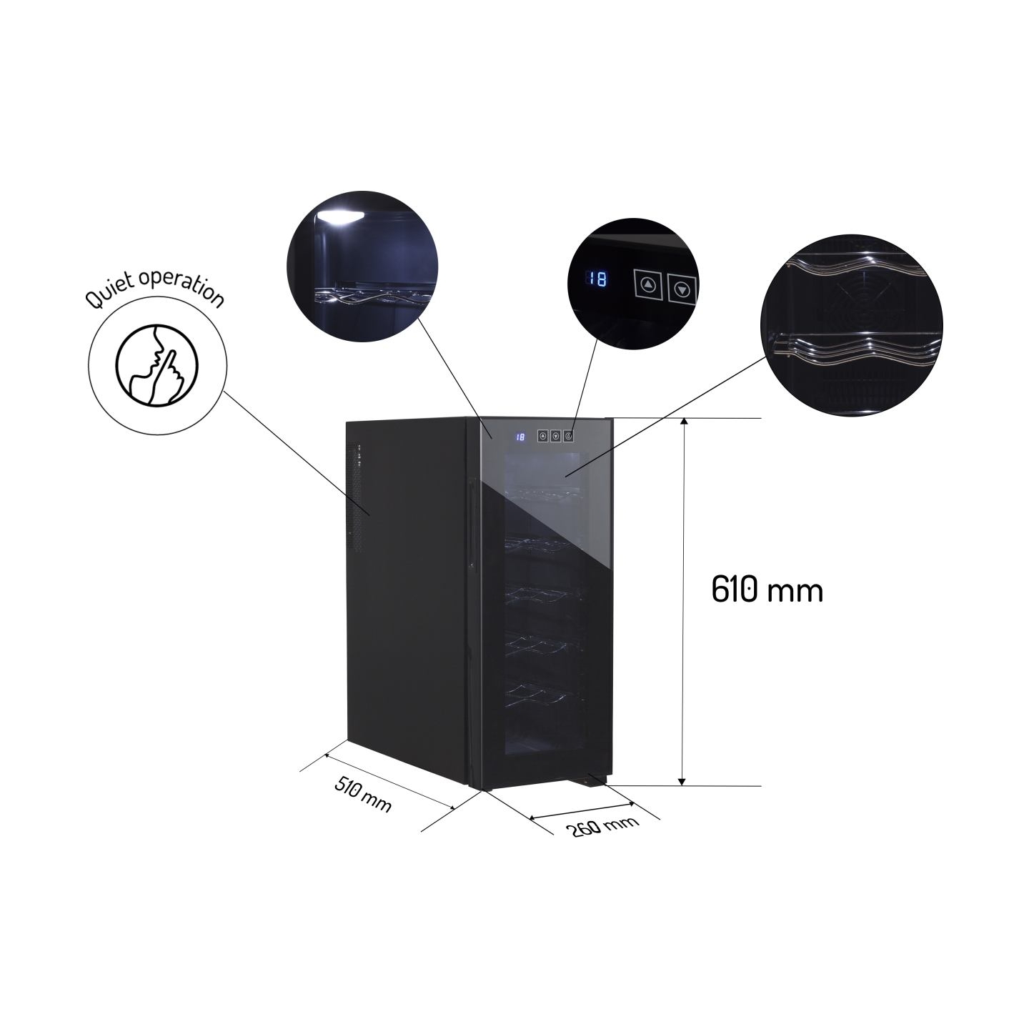 Adler | Beverage Pantry | AD 8083 | Energy efficiency class G | Free standing | Bottles capacity 12 | Black
