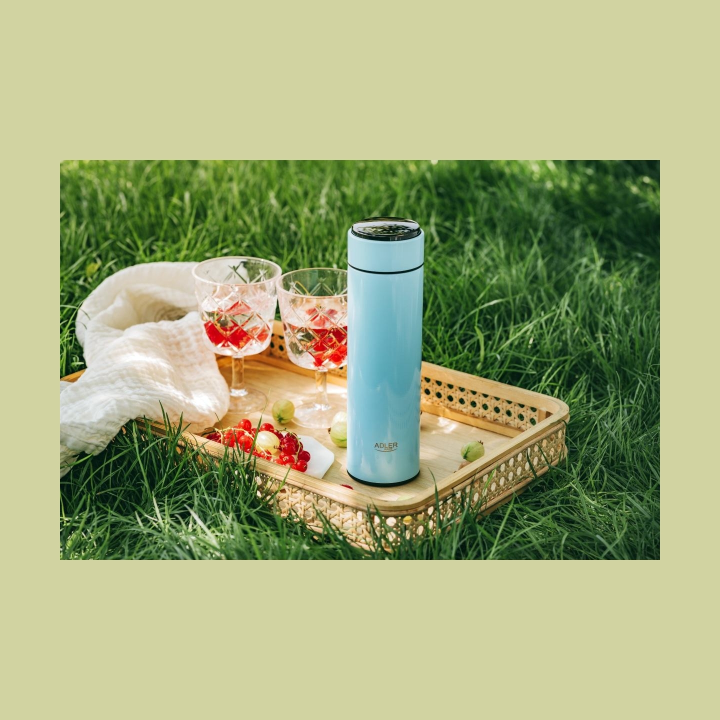 Adler | Thermal Flask | AD 4506bl | Material Stainless steel/Silicone | Blue