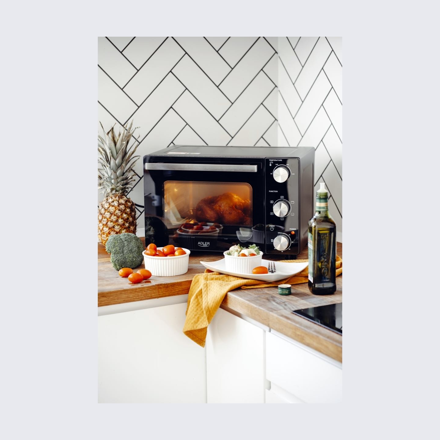 Adler Electric Oven | AD 6024 | 22 L | 1300 W | Black