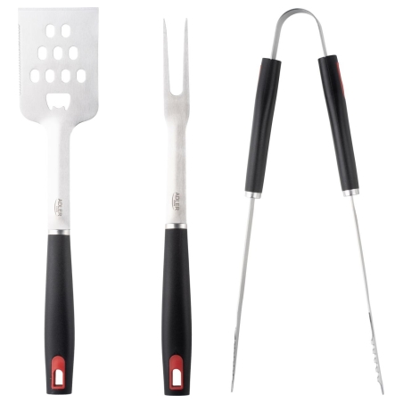 Adler | Grill Utensil Set with Carrying Case | AD 6727 | Grill Cutlery Set | 4 pc(s) | Stainless Steel/Black