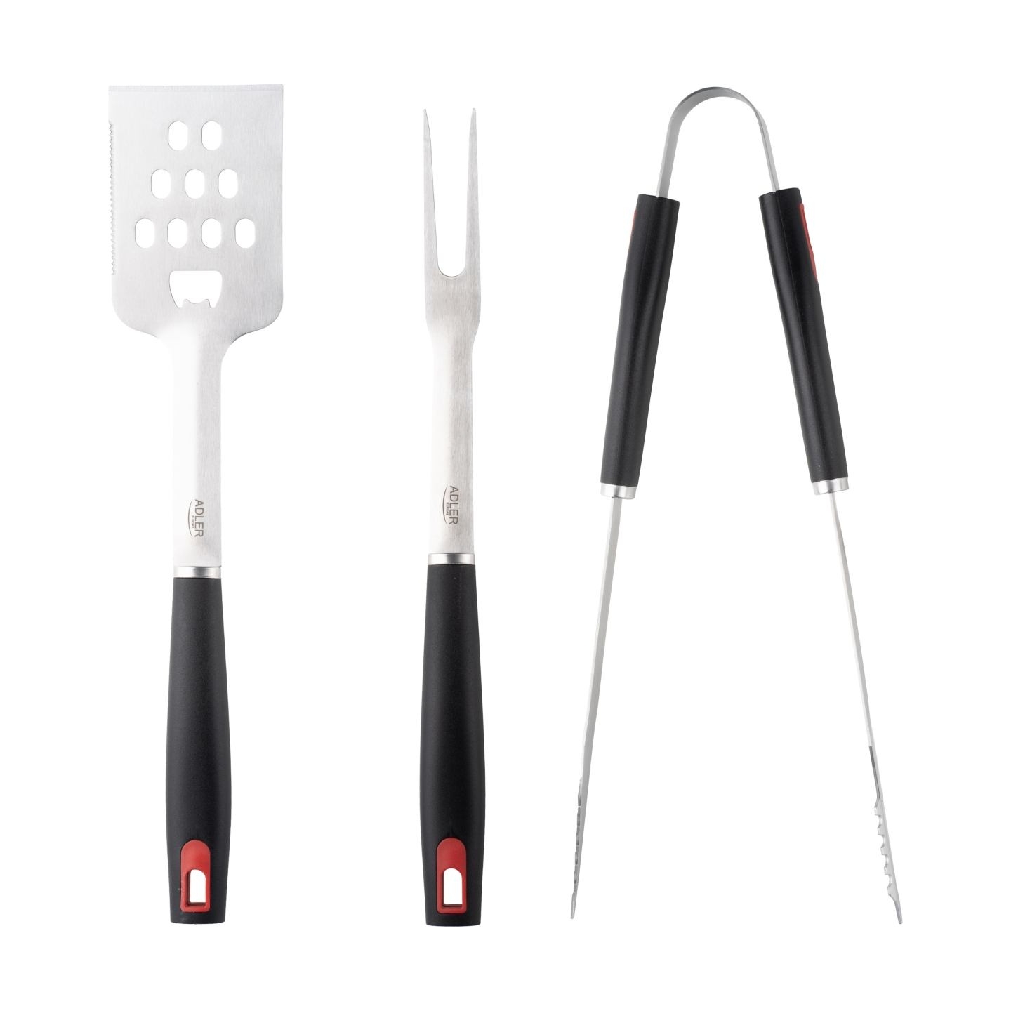 Adler | Grill Utensil Set with Carrying Case | AD 6727 | Grill Cutlery Set | 4 pc(s) | Stainless Steel/Black