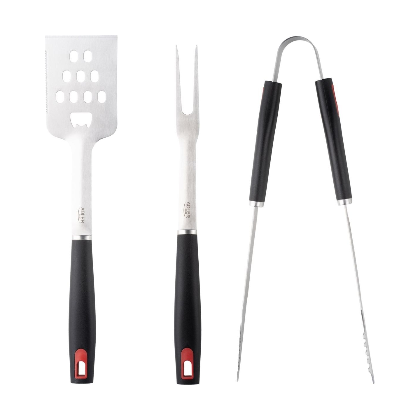 Adler | Grill Utensil Set with Carrying Case | AD 6727 | Grill Cutlery Set | 4 pc(s) | Stainless Steel/Black