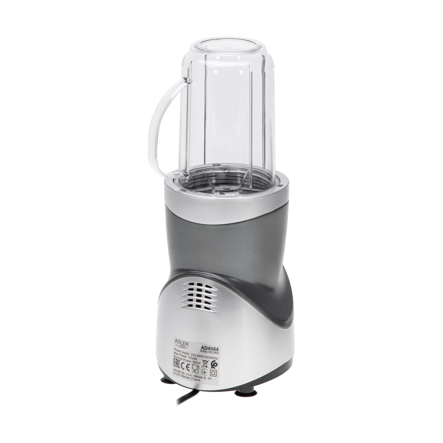 Adler Blender Smoothie Set | AD 4084 | Tabletop | 1200 W | Jar material BPA-Free | Jar capacity 0.3+0.5+0.5+0.7 L | Ice crushing