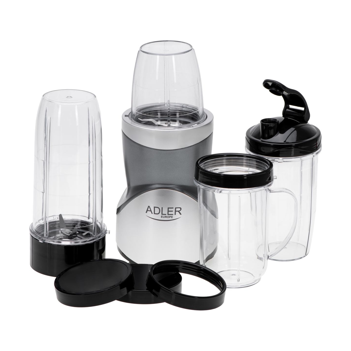Adler Blender Smoothie Set | AD 4084 | Tabletop | 1200 W | Jar material BPA-Free | Jar capacity 0.3+0.5+0.5+0.7 L | Ice crushing