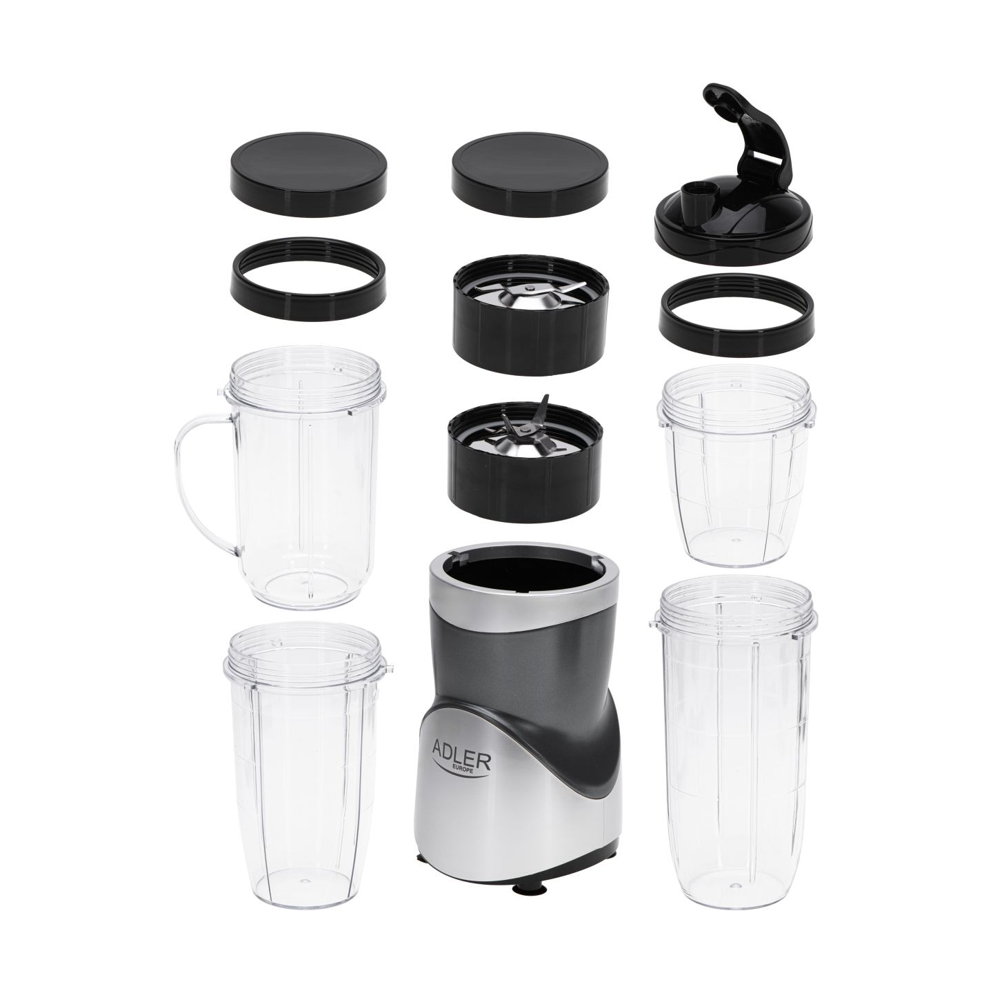 Adler Blender Smoothie Set | AD 4084 | Tabletop | 1200 W | Jar material BPA-Free | Jar capacity 0.3+0.5+0.5+0.7 L | Ice crushing