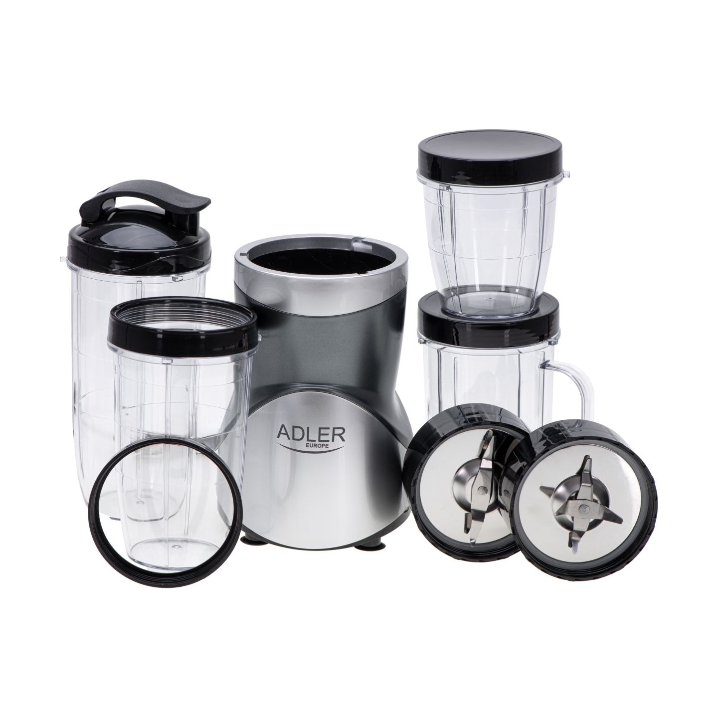 Adler Blender Smoothie Set | AD 4084 | Tabletop | 1200 W | Jar material BPA-Free | Jar capacity 0.3+0.5+0.5+0.7 L | Ice crushing