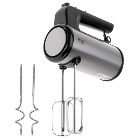 Adler Hand mixer | AD 4232 | Hand Mixer | 900 W | Number of speeds 5 | Turbo mode | Black/Stainless Steel