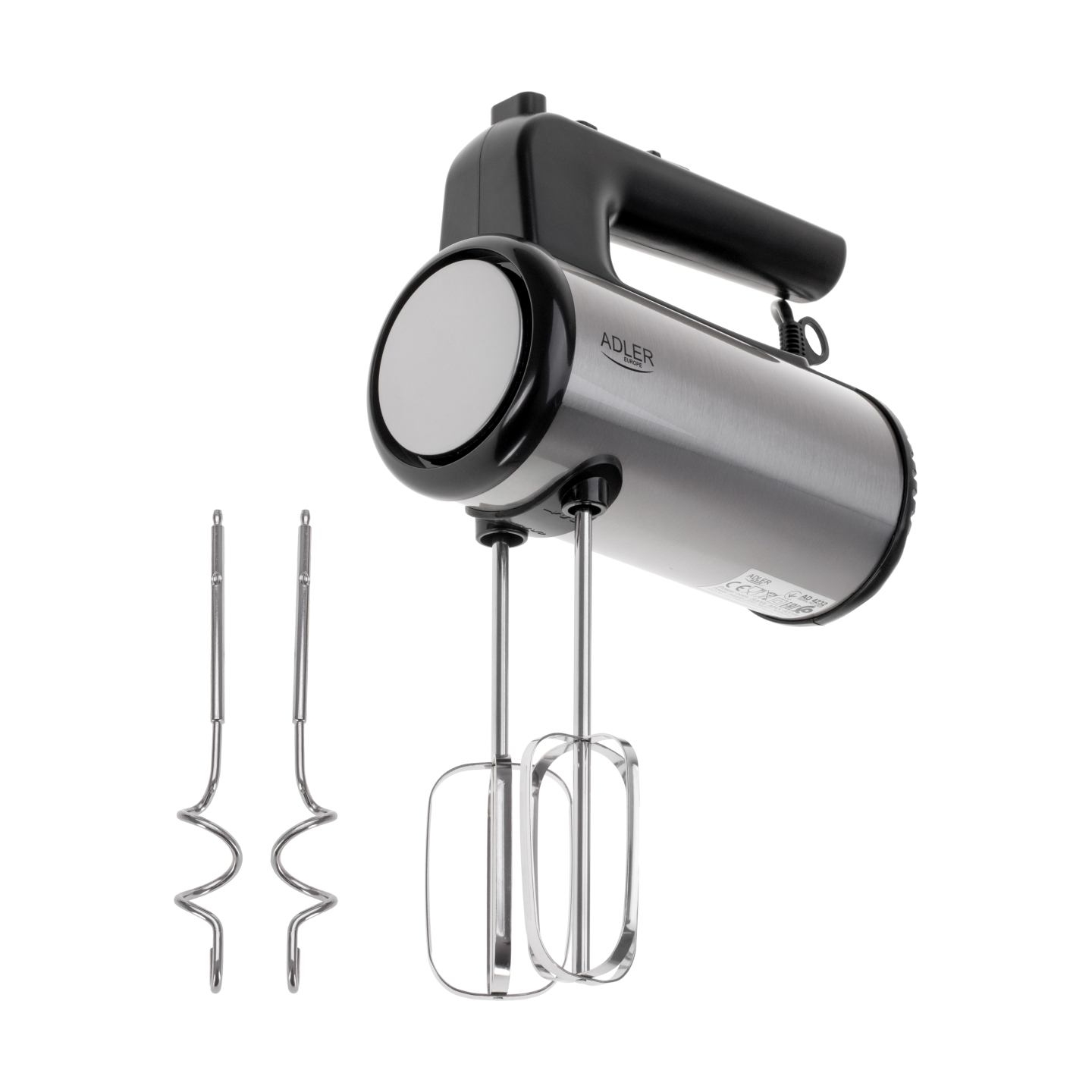 Adler Hand mixer | AD 4232 | Hand Mixer | 900 W | Number of speeds 5 | Turbo mode | Black/Stainless Steel